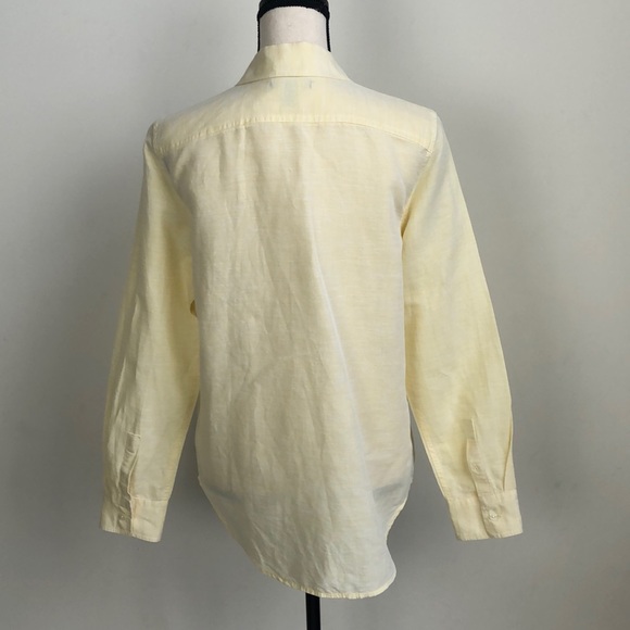 Chaps Linen Blend Button Down Sz M - Picture 2 of 16